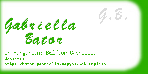 gabriella bator business card